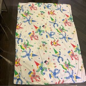 Texmade clown Jester Twin duvet Cover Cotton Made In Canada primary colours VTG